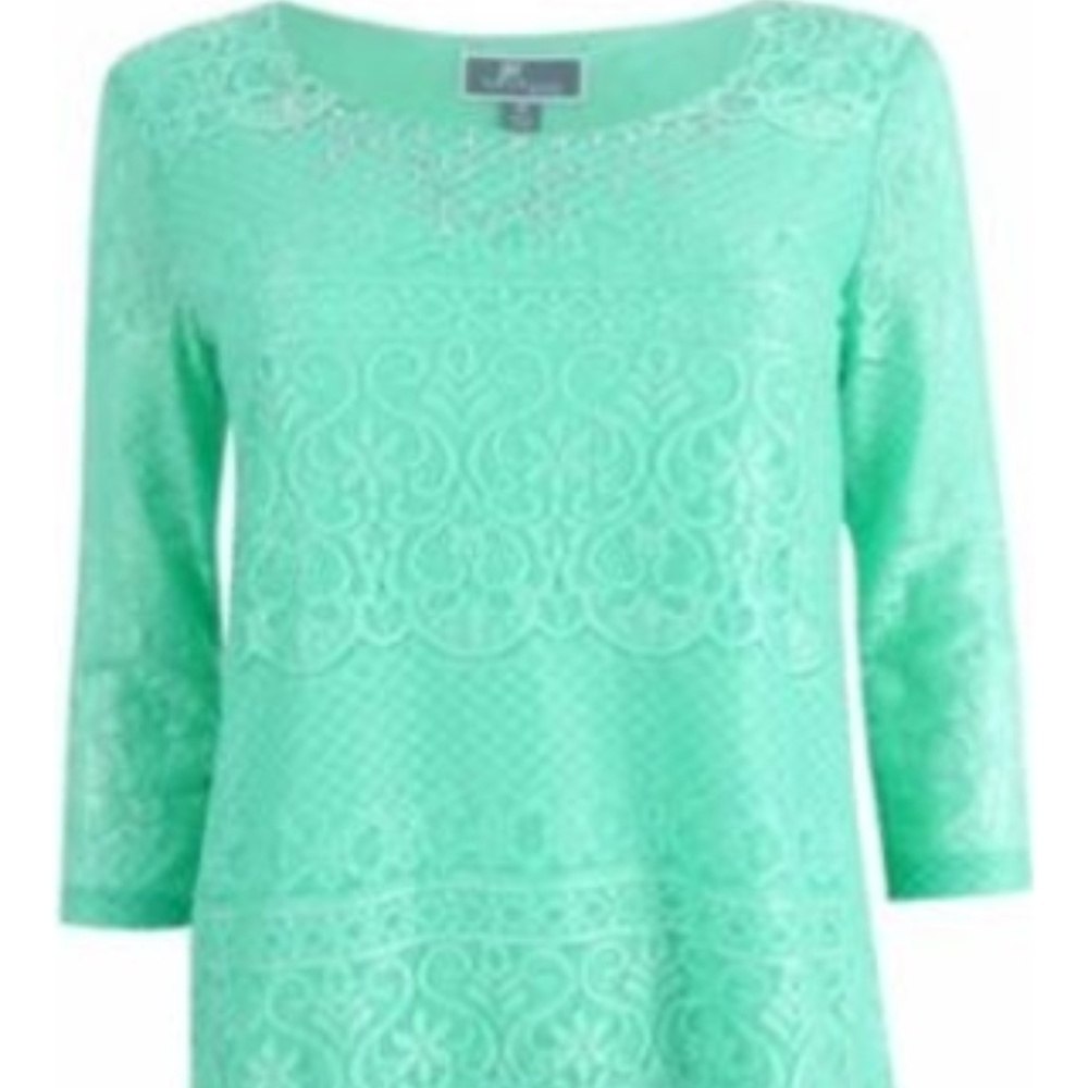 M Collection Women's Layered-Look Lace Tunic
